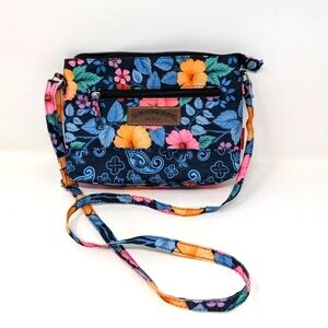 Union Bay canvas Crossbody small bag.  Colorful floral design.